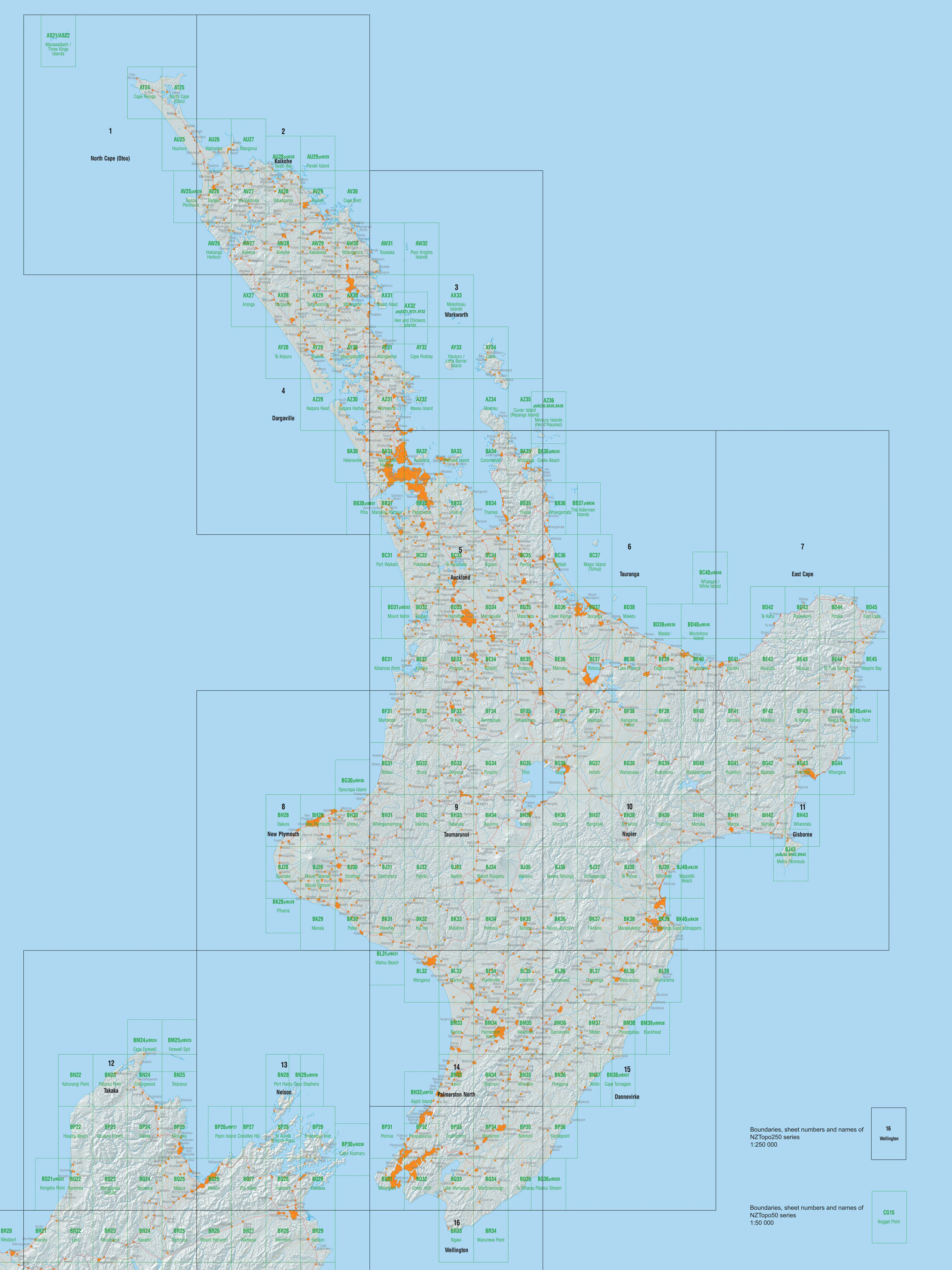 07 - East Cape Topo250 map