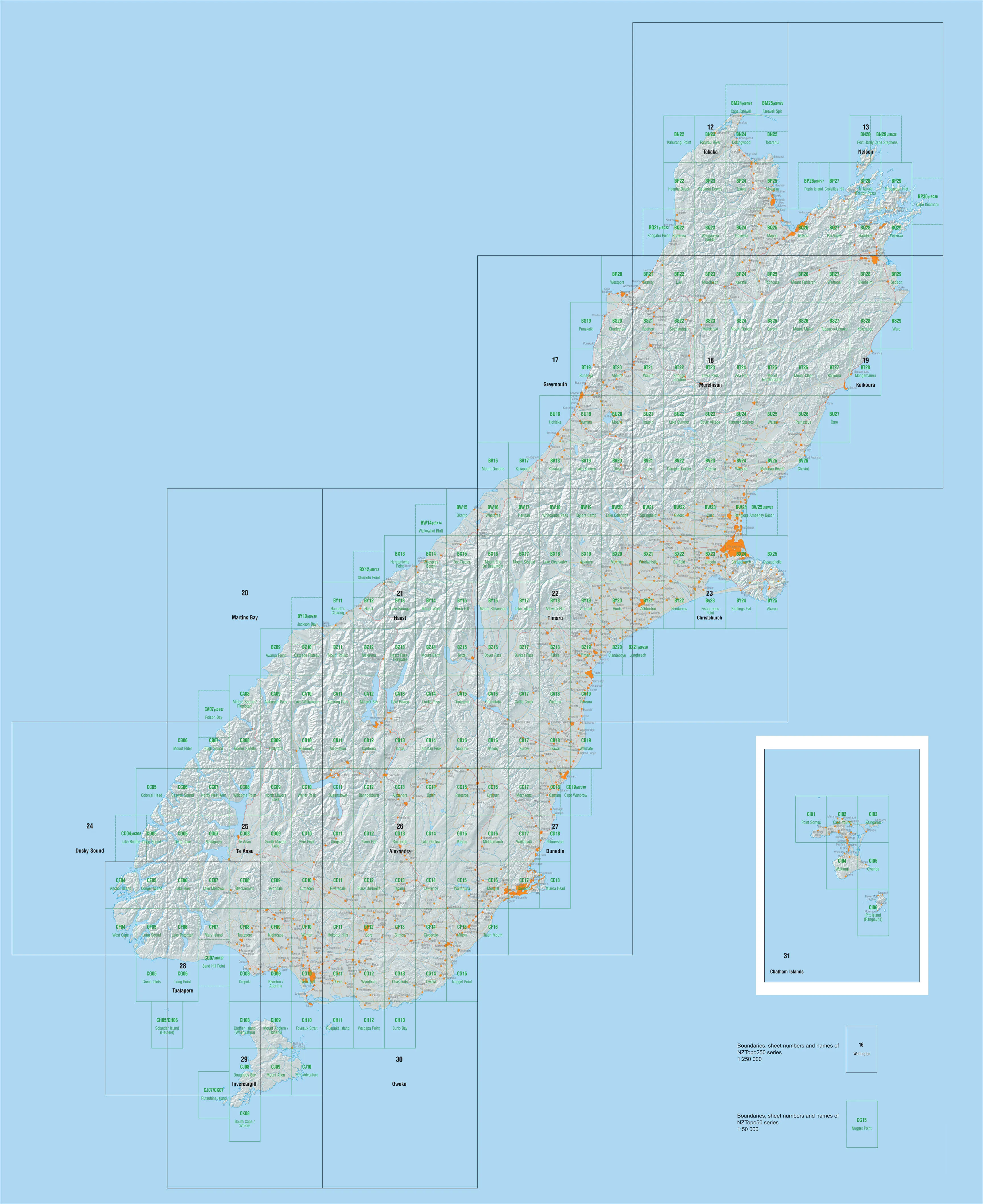 07 - East Cape Topo250 map