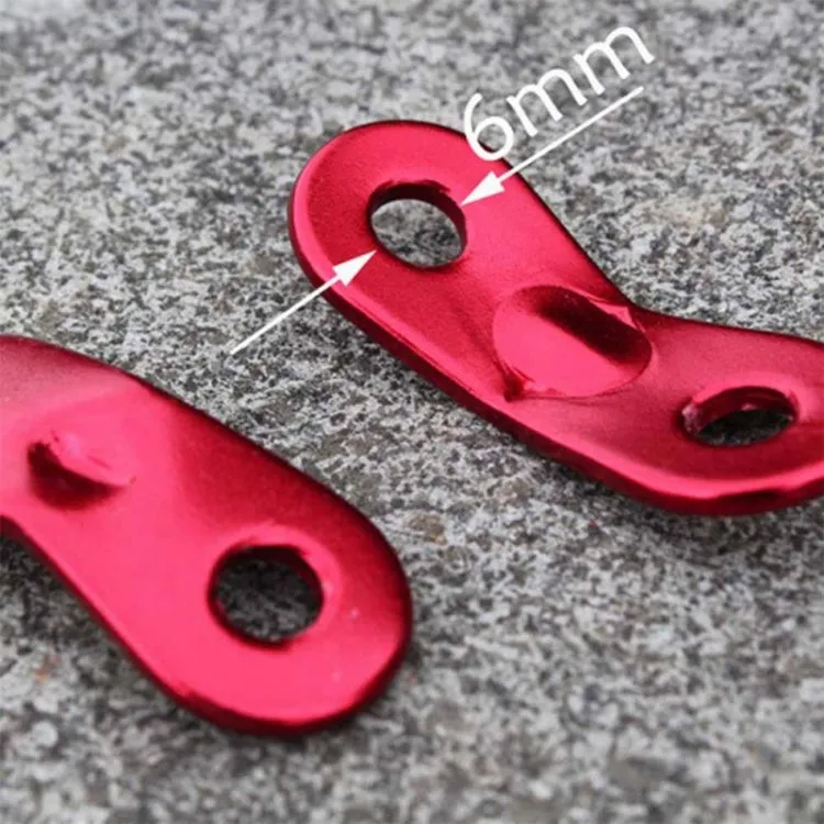 10 PCS Outdoor Camping Aluminum Alloy Cord Runners Rope Tensioners Tent Guy Line Rope Tensioners(Red)