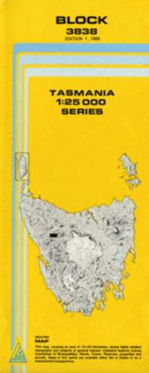 3838 Block Topographic Map (1st Edition) by TasMap (1986)