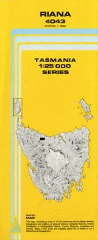 4043 Riana Topographic Map (1st Edition) by TasMap (1984)