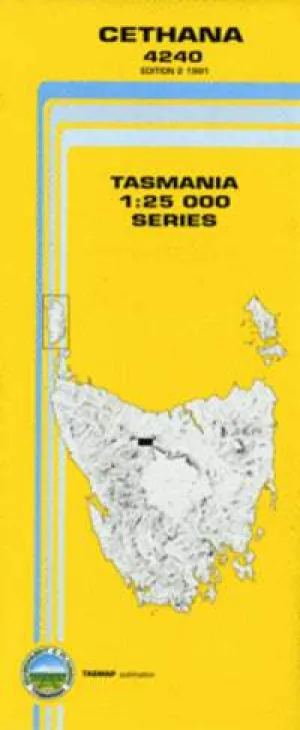 4240 Cethana Topographic Map (2nd Edition) by TasMap (1991)