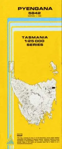 5842 Pyengana Topographic Map (1st Edition) by TasMap (1985)