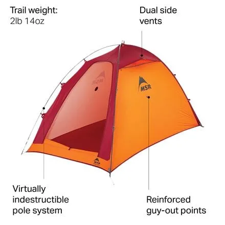 Advance Pro 2 Tent: 2 Person, 4 Season MSR, Orange