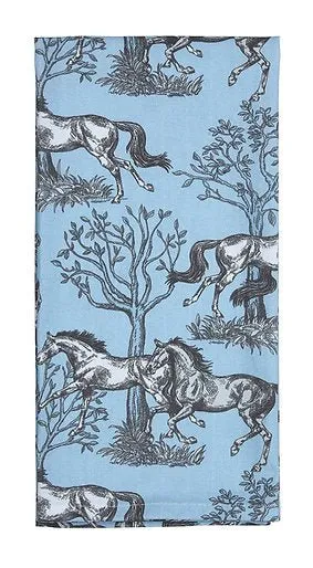 AWST Int'l "Lila" Blue Toile Flour Sack Kitchen Towel