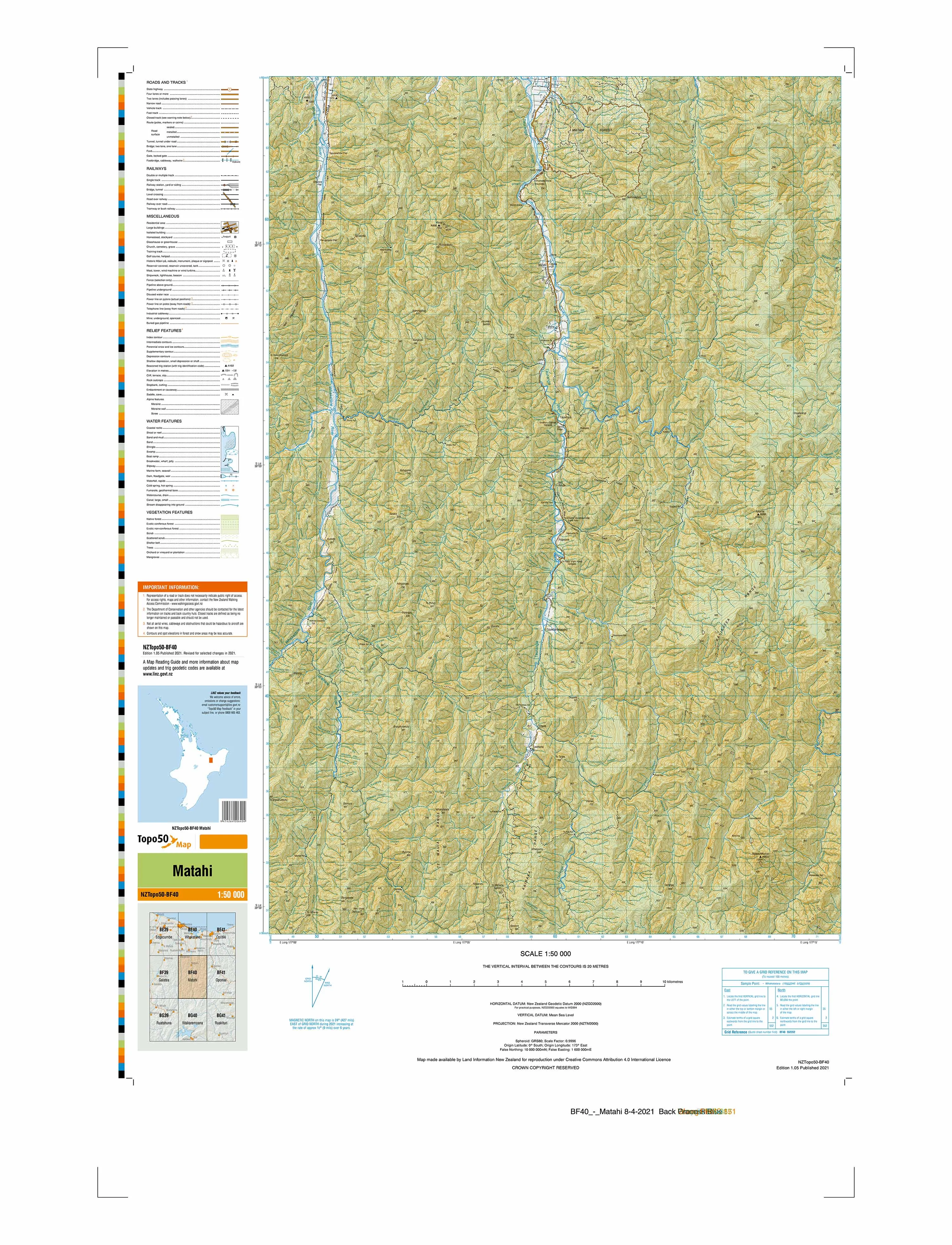 BF40 - Matahi Topo50 map