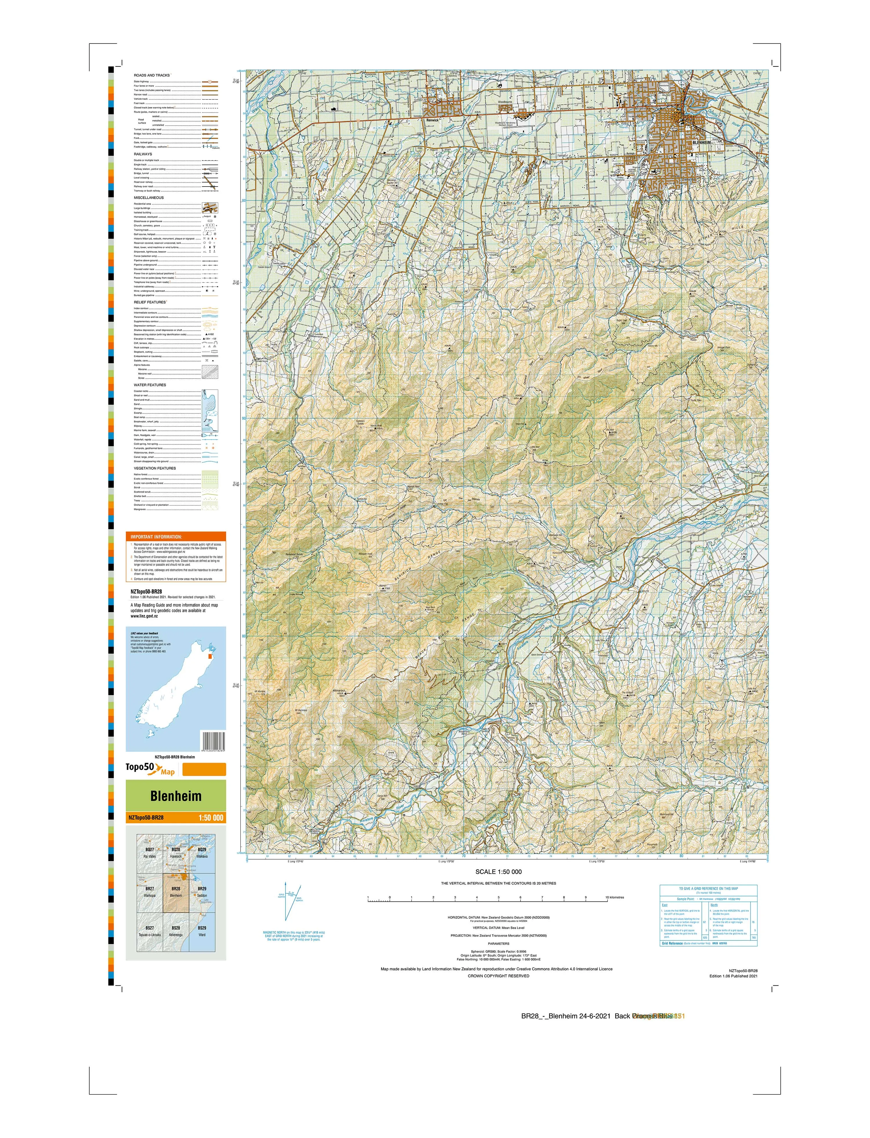 BR28 - Blenheim Topo50 map