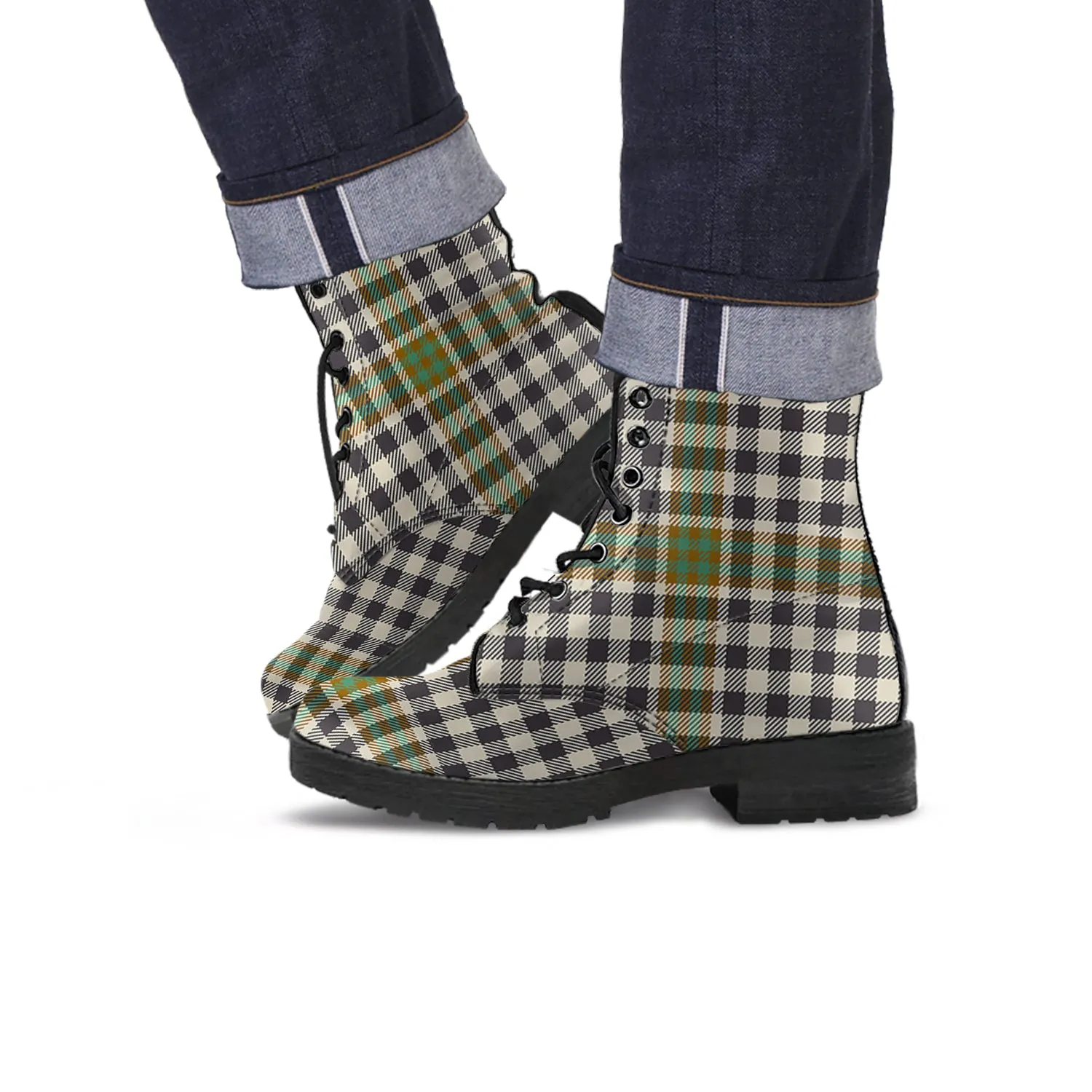 Burns Check Tartan Leather Boots