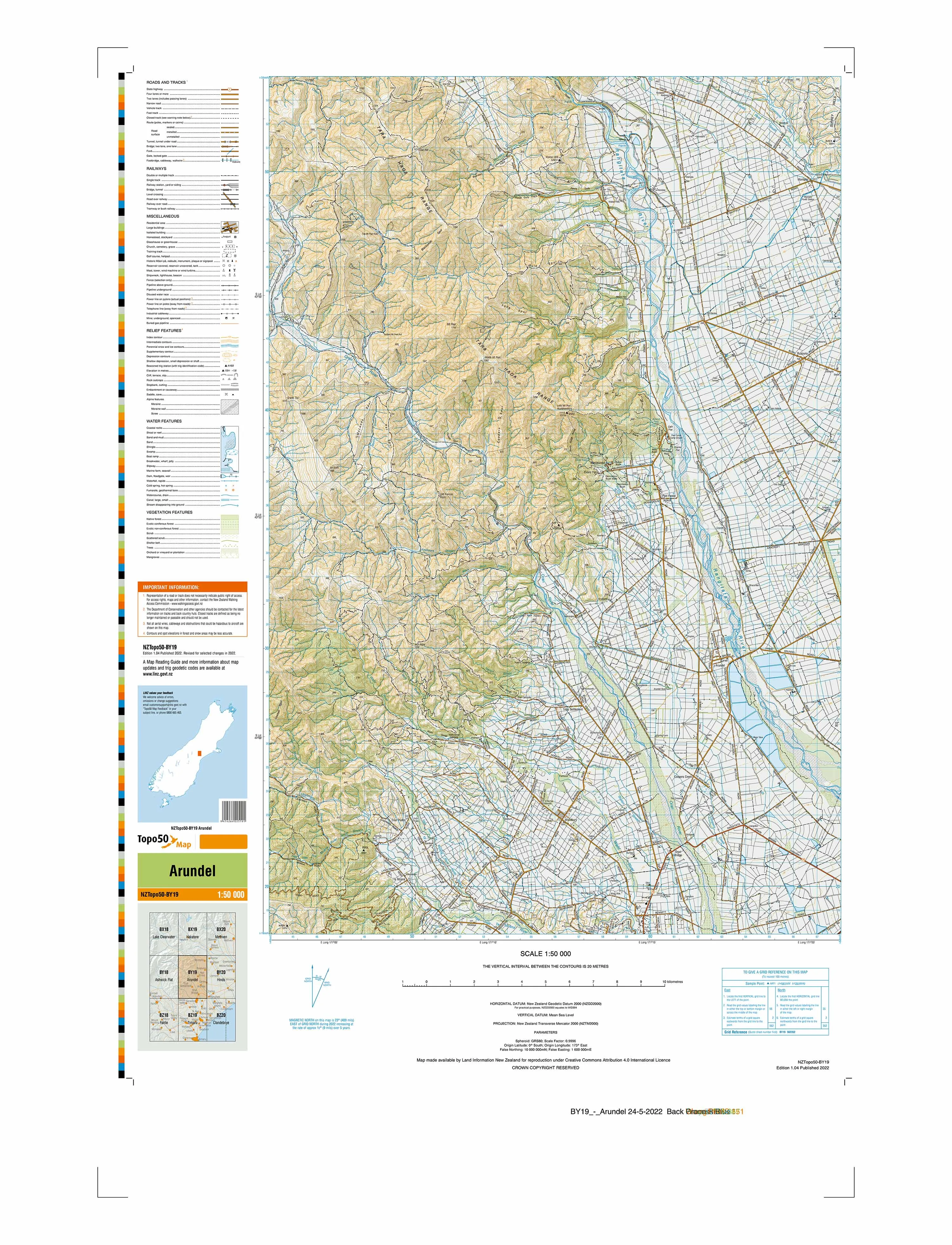 BY19 - Arundel Topo50 map