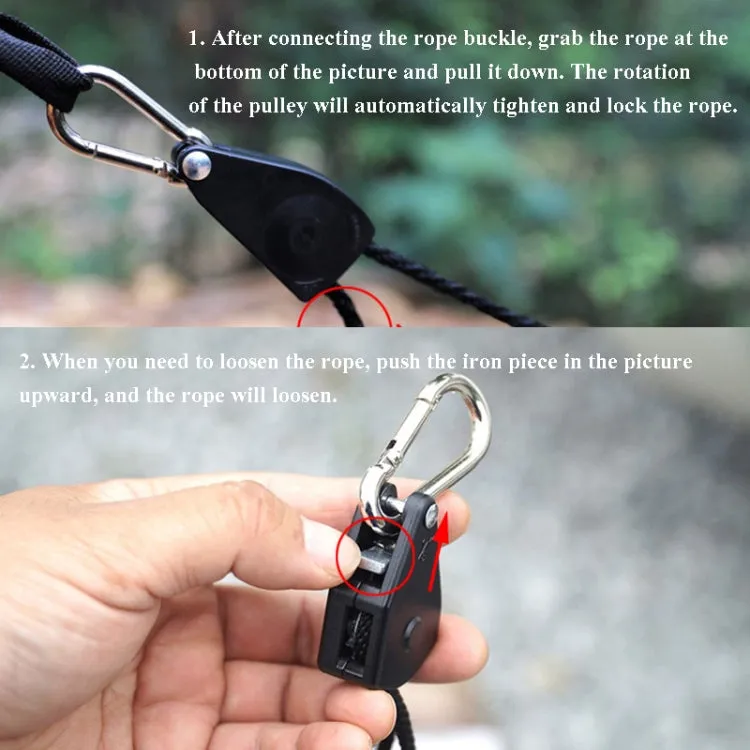 CF-150 Outdoor Camping Pulley Adjustment Rope Buckle for Tent Canopy Windproof Rope Stop Buckle