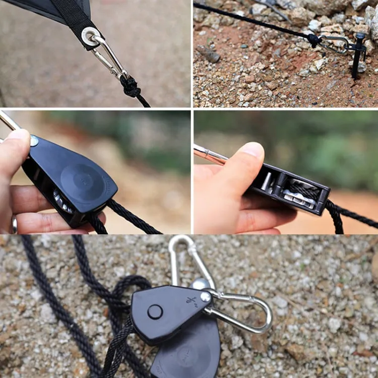 CF-150 Outdoor Camping Pulley Adjustment Rope Buckle for Tent Canopy Windproof Rope Stop Buckle