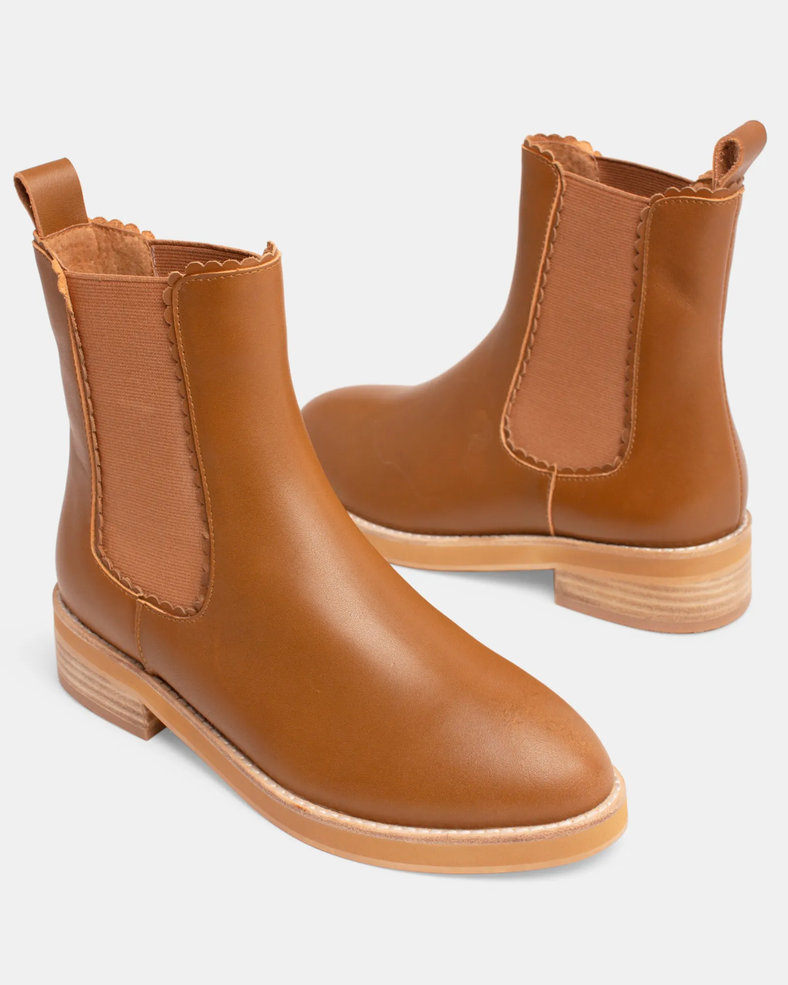 Clemmie Leather Boot - Caramel