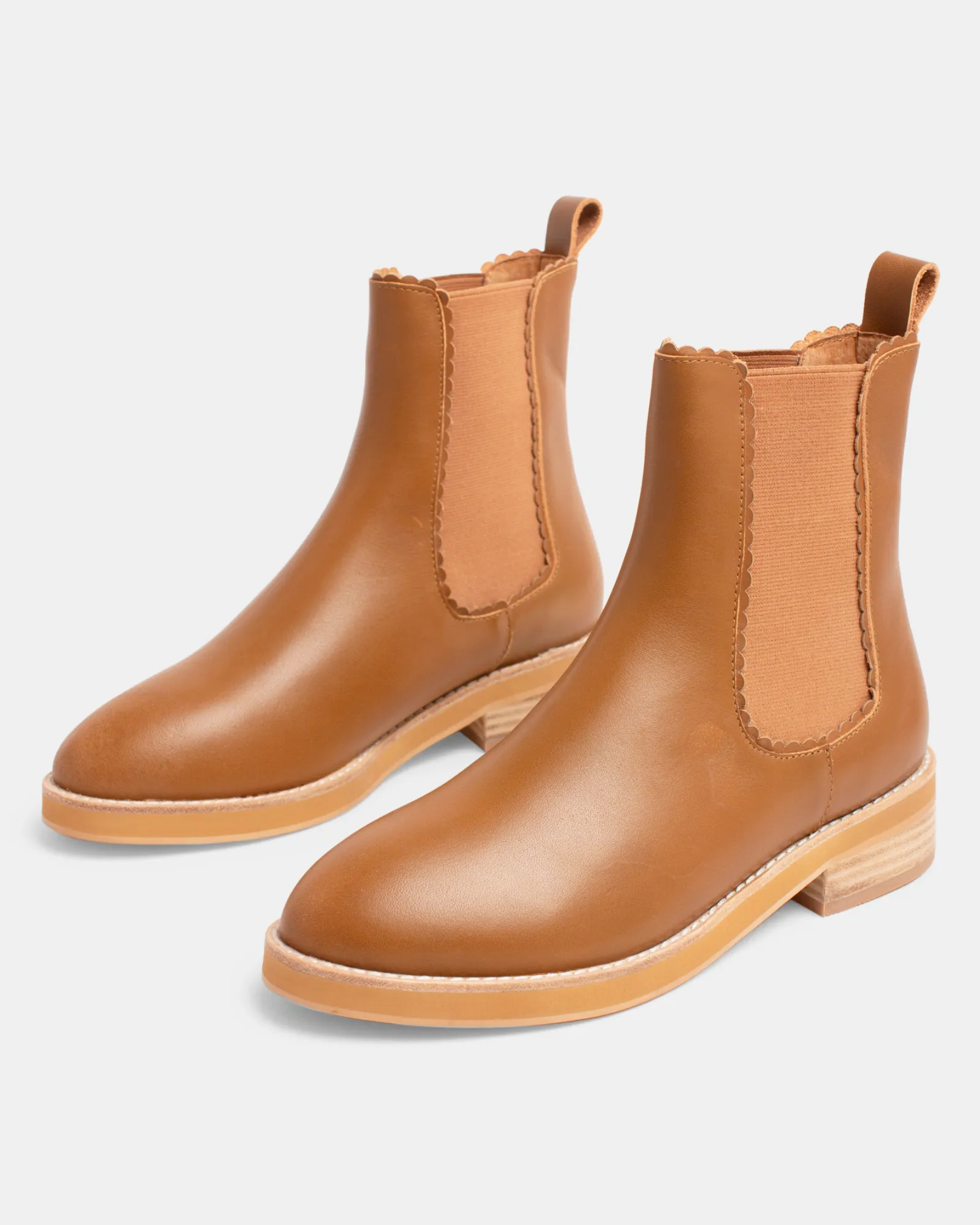 Clemmie Leather Boot - Caramel