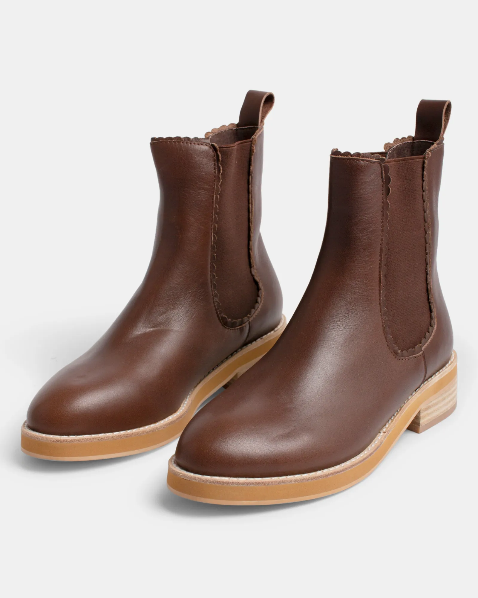 Clemmie Leather Boot - Chocolate