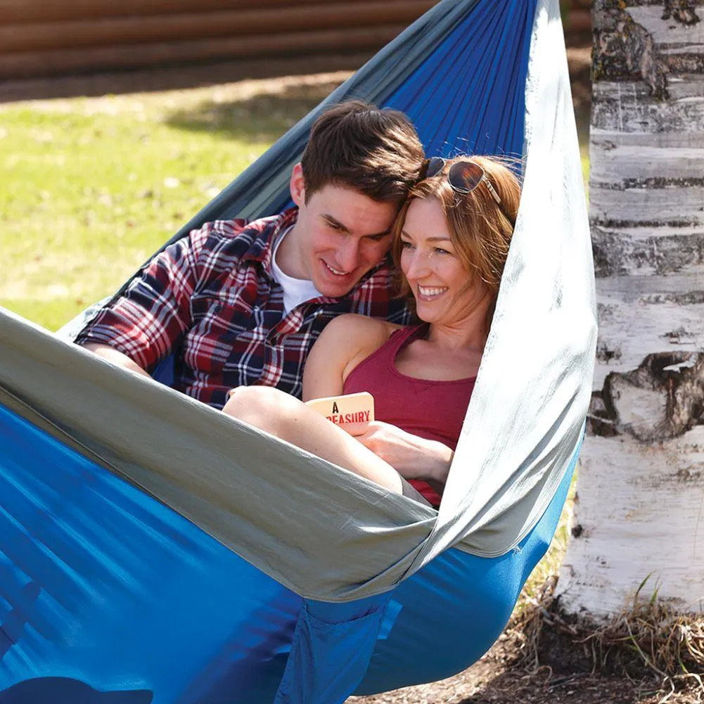 Coghlan Double Parachute Hammock (Blue/Grey)