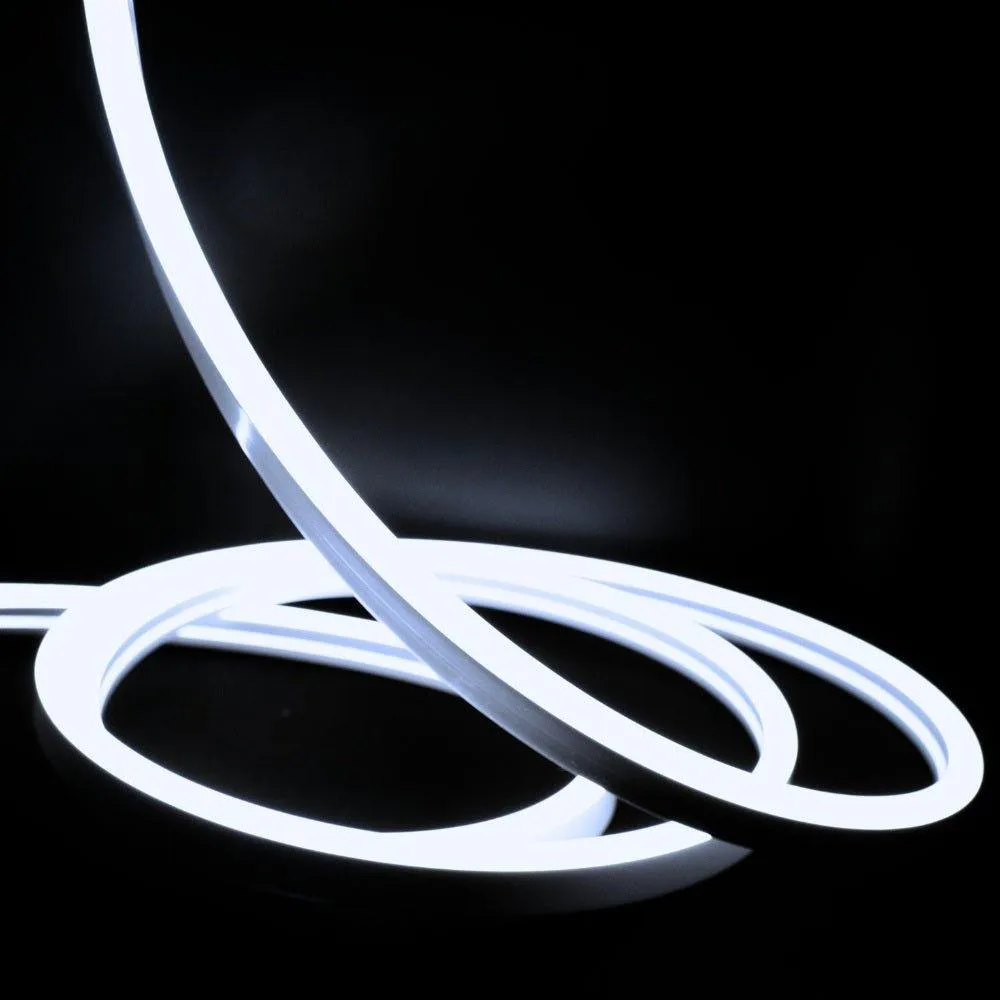 Cool White Neon Flex 220V 240V Wireless 8x16mm 120LEDs/m IP65 Waterproof with UK Plug