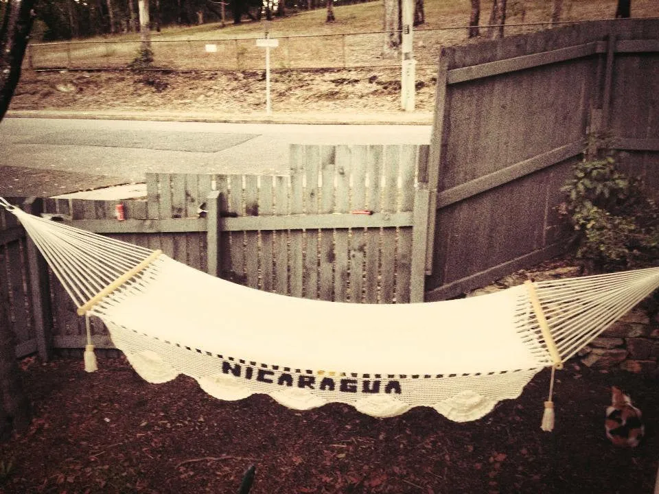 Customizable Hammock, Cream color cotton ropes. Fair Trade handicraft