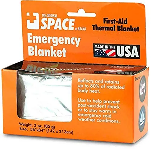 Dukal Thermal Aluminized Rescue Blanket, 52" x 84" Heat Reflective Survival Blanket