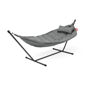 Fatboy Superb Hammock with Pillow and Black Frame (Rock Grey)