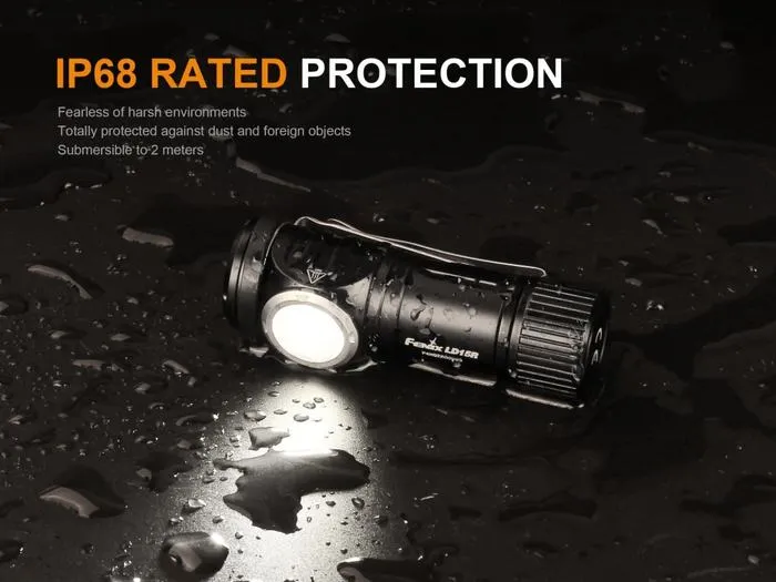 Fenix LD15R 500 Lumen Right-Angled Micro USB Rechargeable Flashlight Cree XP-G3 white LED