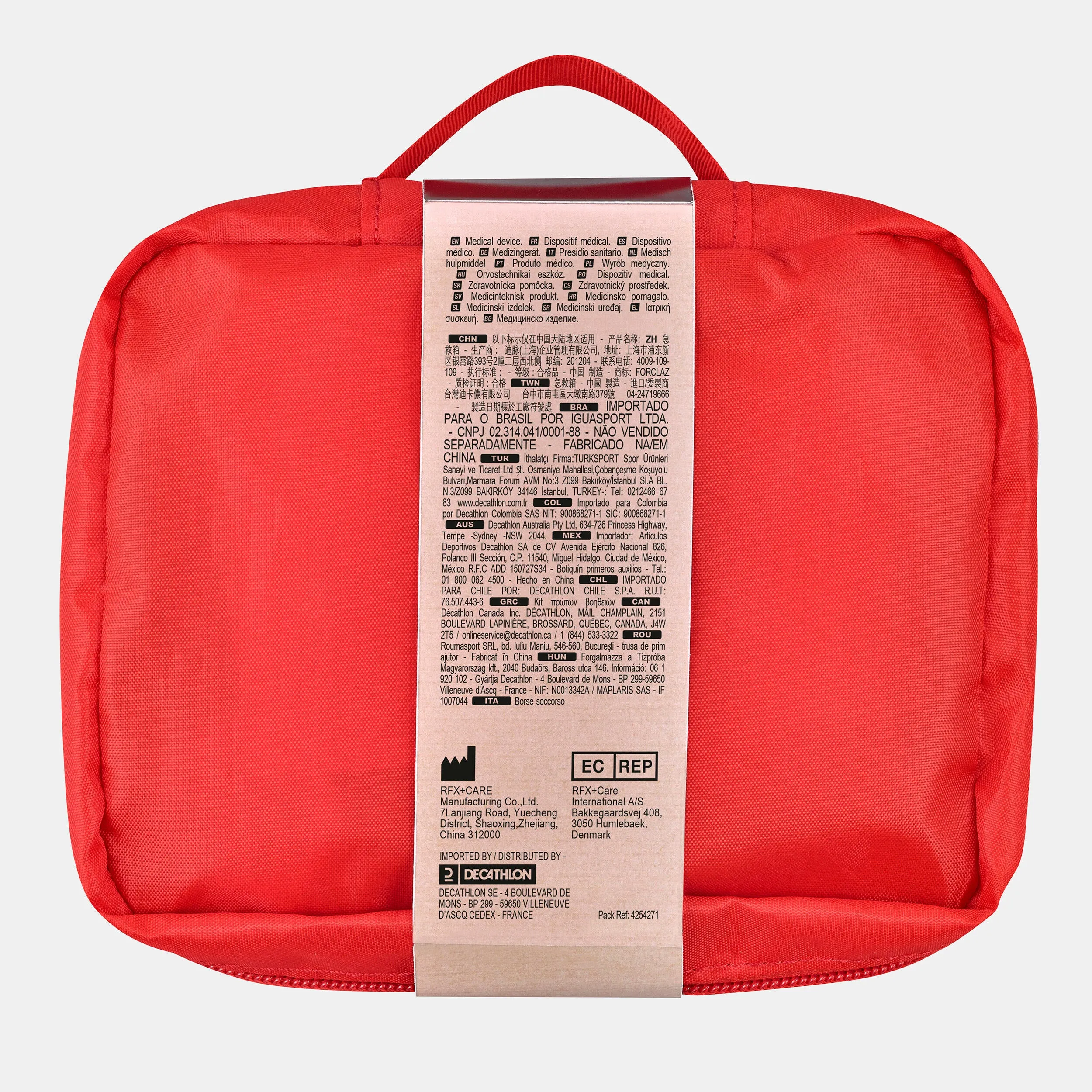 First aid kit Forclaz 41 pcs, red