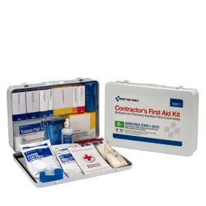 First Aid Only 90671 50 Person Contractor ANSI B  First Aid Kit, Metal Case