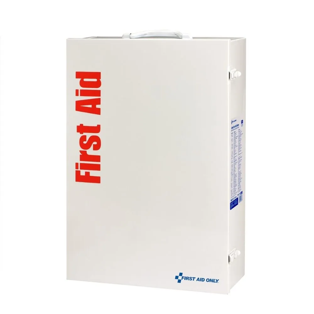 First Aid Only 91341 5 Shelf First Aid 2021 ANSI B  Metal Cabinet, with Meds