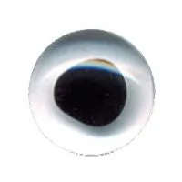 Fish Eye, Clear (Flint), Black Pupil 3mm