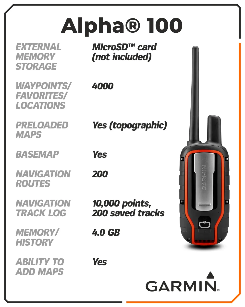 Garmin Alpha 100 Dog Tracking and Training Device with TT 15X Dog Collar