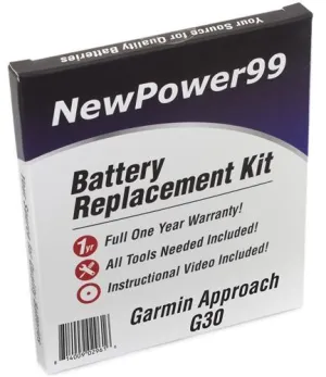 Garmin Approach G30 Battery Replacement Kit with Battery, Installation Tools, Video Instructions, and full One Year Warranty