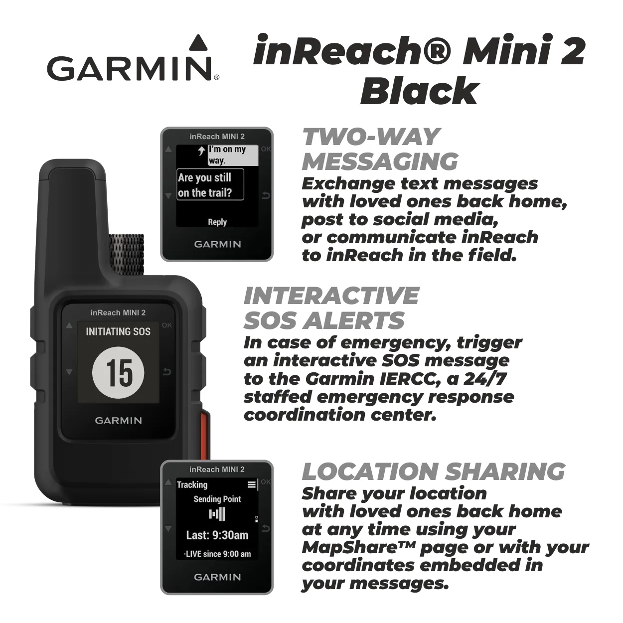 Garmin inReach Mini 2 Compact Satellite Communicator