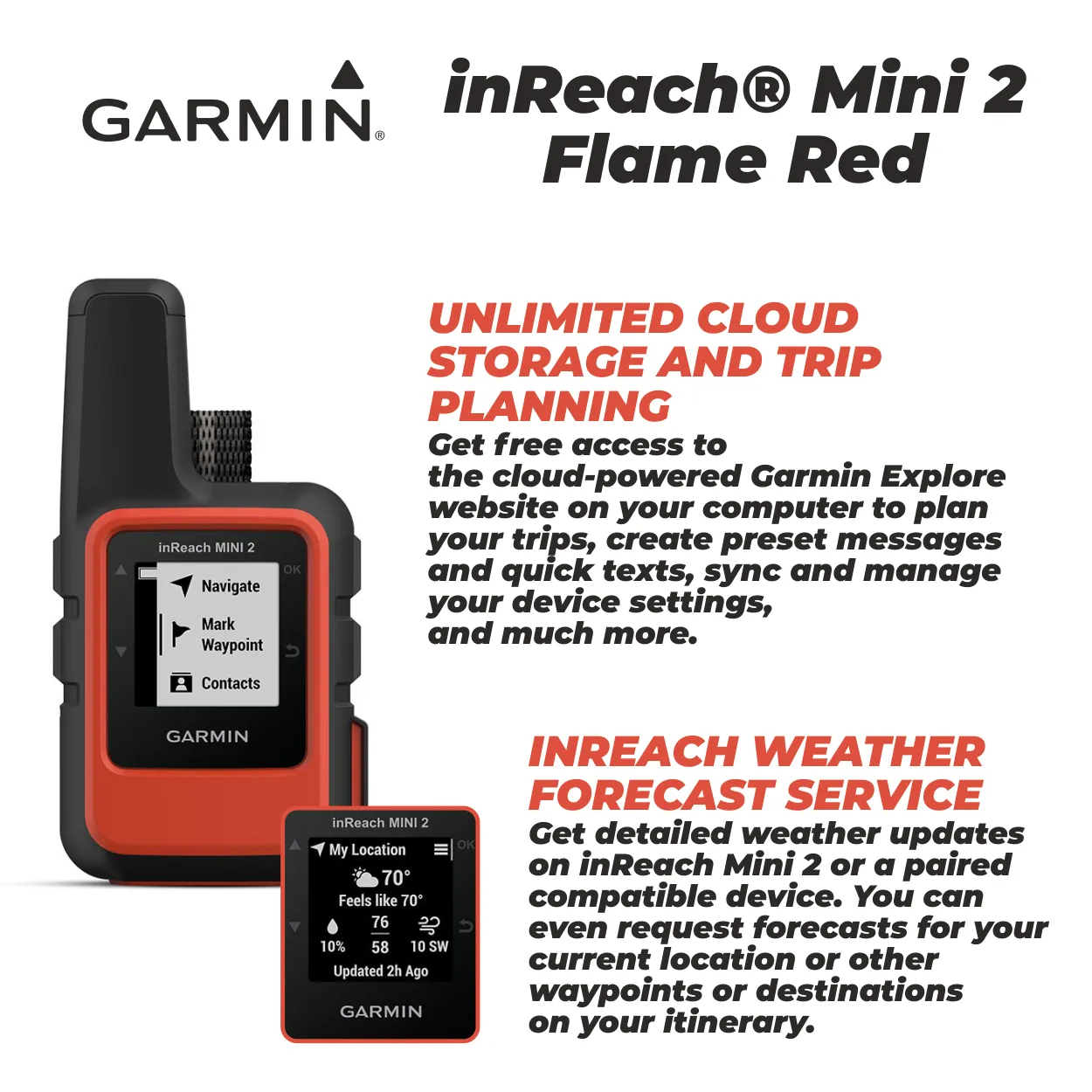 Garmin inReach Mini 2 Compact Satellite Communicator