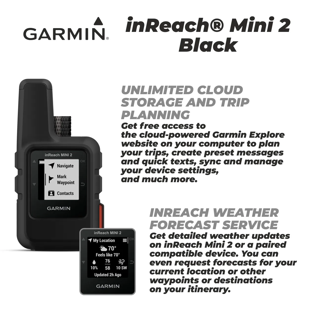 Garmin inReach Mini 2 Compact Satellite Communicator