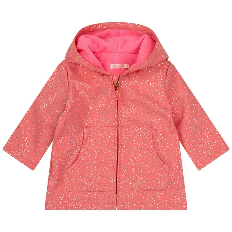 Girls Red Glitter Rain Coat