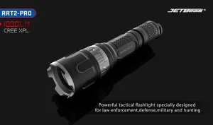 JETBeam RRT2-PRO 1x 18650 / 2x CR123A 1000 Lumens CREE XP-L LED Flashlight