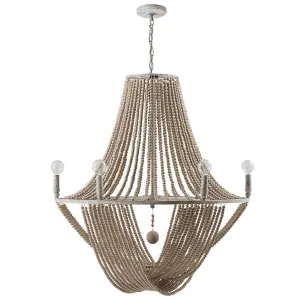 KAYLA 6 LIGHT CHANDELIER, MYSTIC SAND