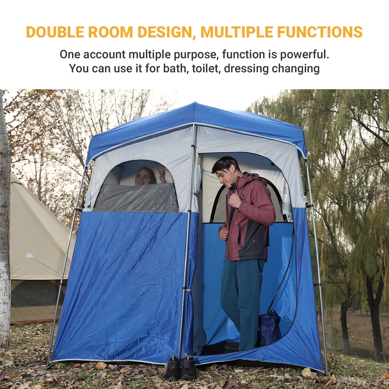 KingCamp Double Room Camping Shower Tent