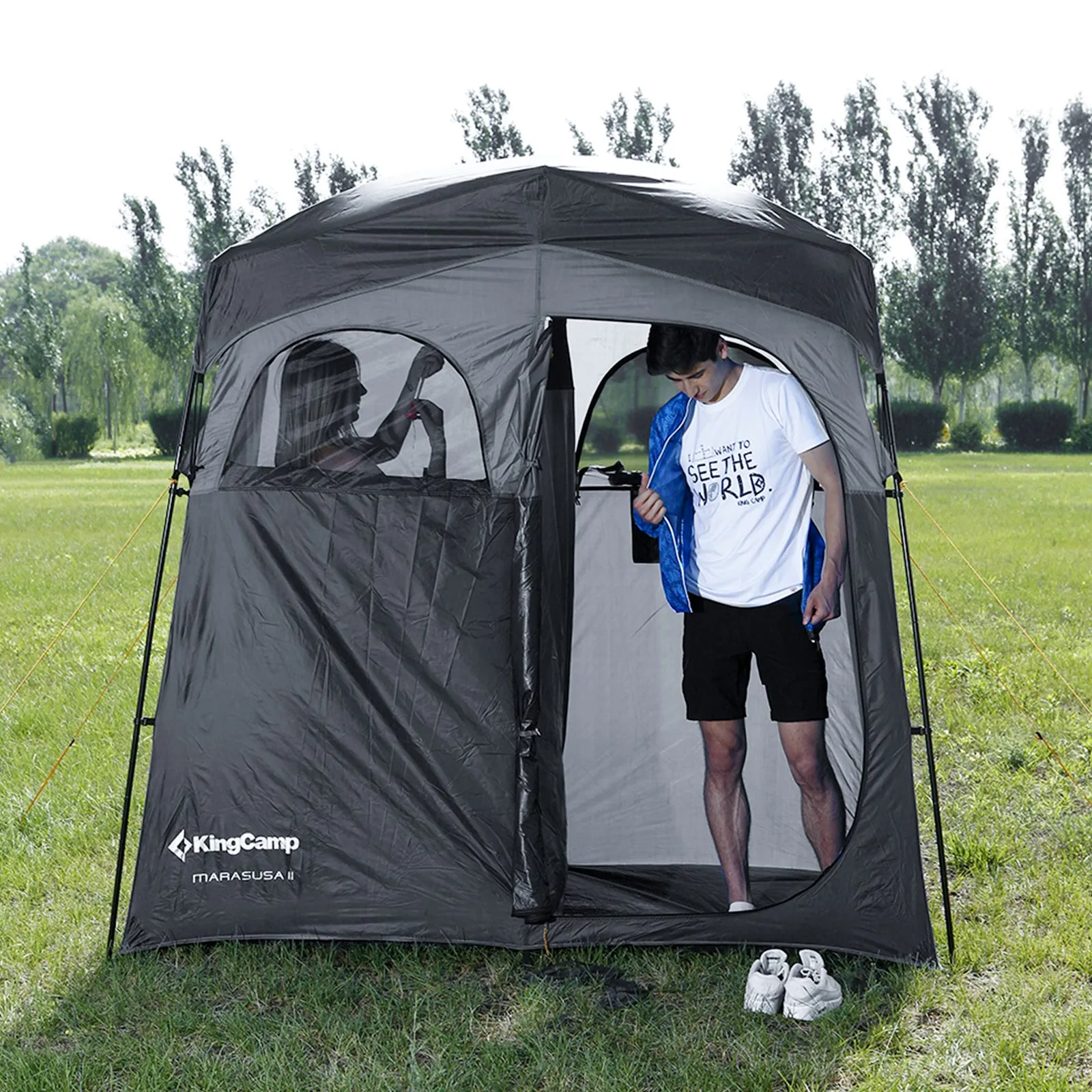 KingCamp Double Room Camping Shower Tent