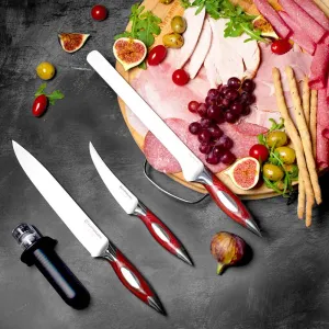 Kitchen Chef Knife Set Four Piece For Meat Lovers by Flint and Flame