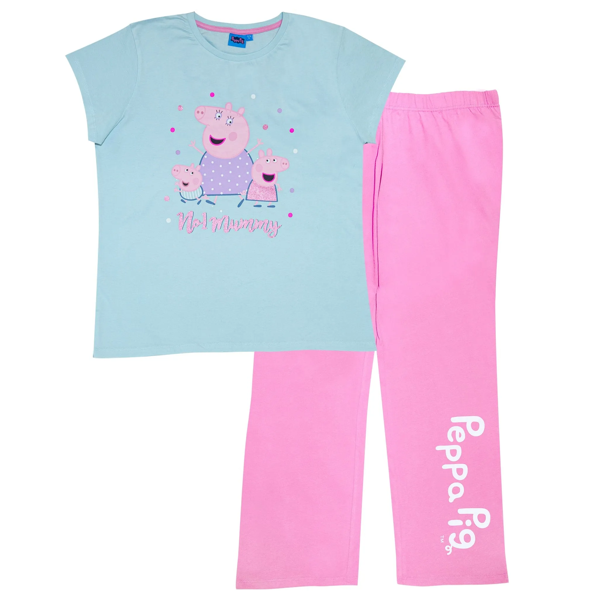 Ladies Peppa Pig Pyjamas - No1 Mummy