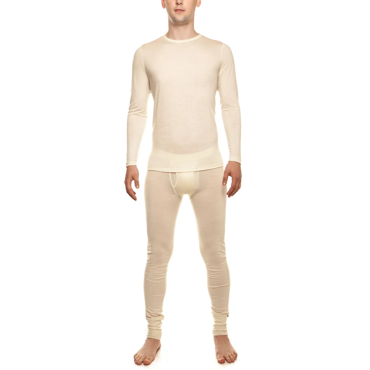 Men's 160 Long Sleeve & Bottom 2-Piece Natural