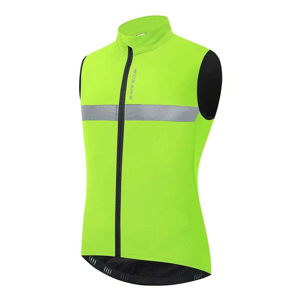 Men's Fleece Reflective Sleeveless Jacket