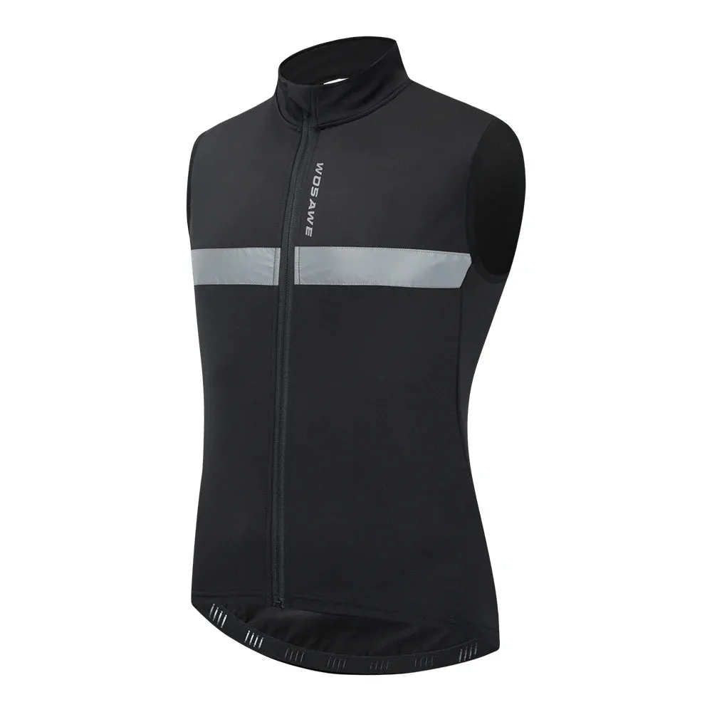 Men's Fleece Reflective Sleeveless Jacket