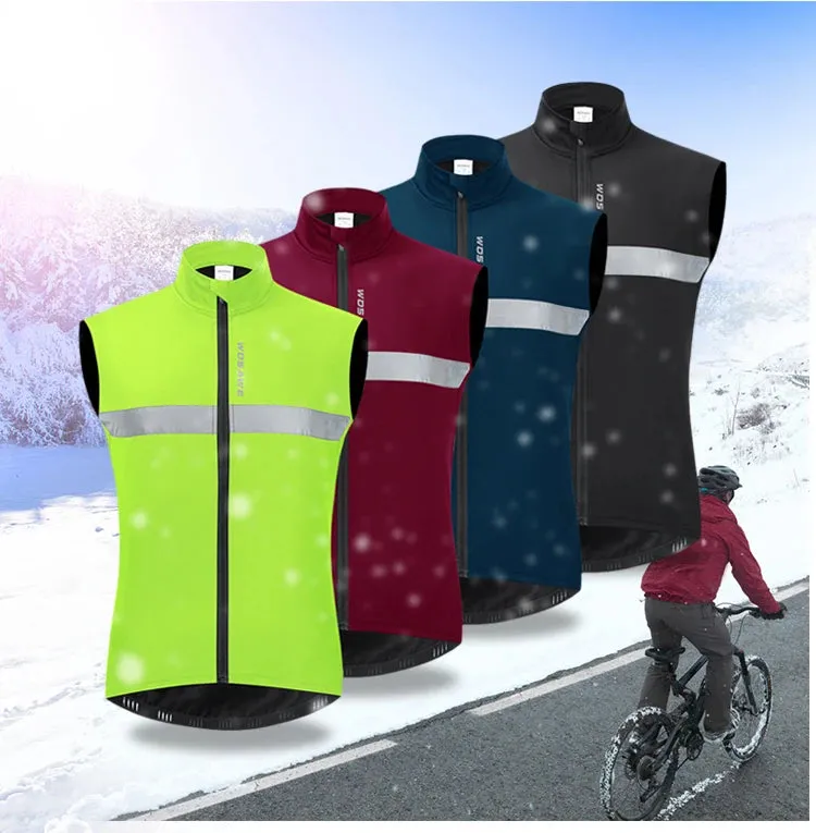 Men's Fleece Reflective Sleeveless Jacket