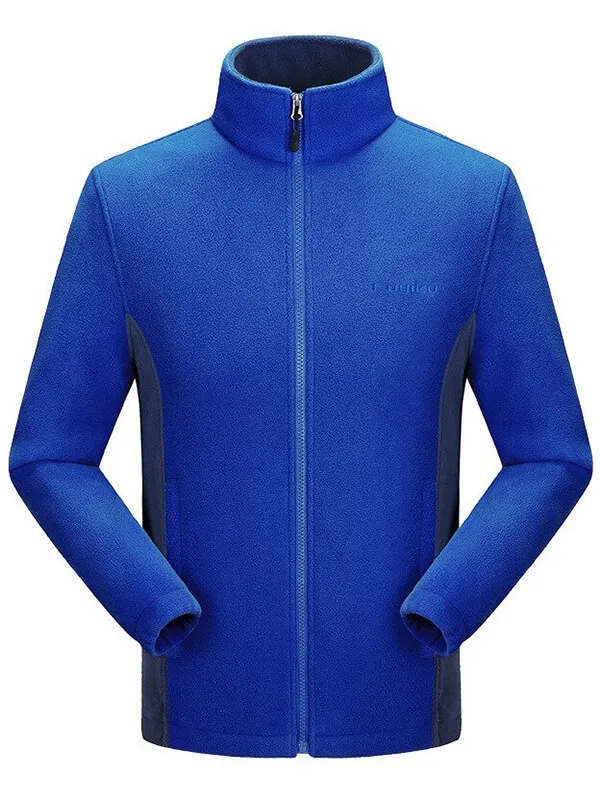 Men's Stand Collar Fleece Jacket / Male Warm Outerwear - SF0723