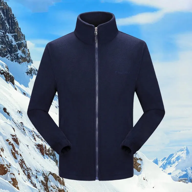 Men's Stand Collar Fleece Jacket / Male Warm Outerwear - SF0723