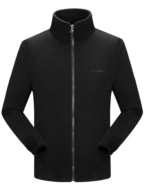 Men's Stand Collar Fleece Jacket / Male Warm Outerwear - SF0723