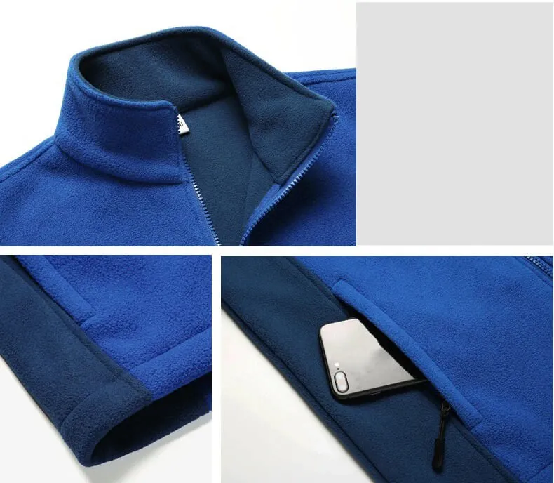 Men's Stand Collar Fleece Jacket / Male Warm Outerwear - SF0723