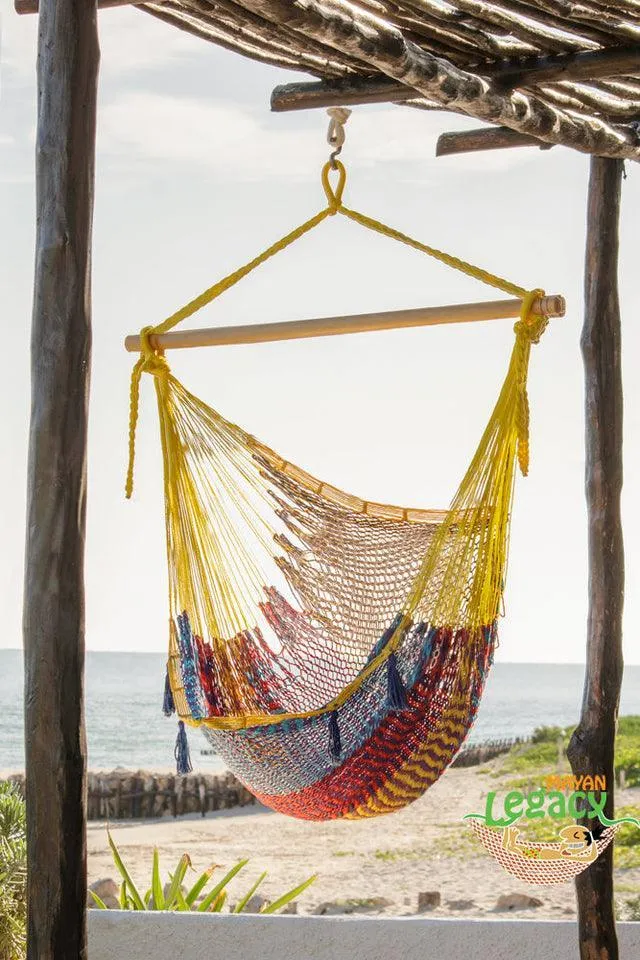 Mexican Hammock Swing Chair in Confeti