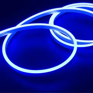 Mini Blue LED Neon Flex DC 12V 6x12mm 120LED/m IP65 Waterproof 1cm Cut